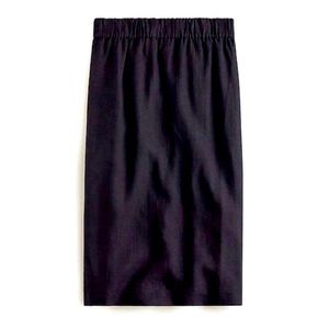 J. Crew Pull On Linen Pencil Skirt Elastic Waist Minimalist Capsule Wardrobe XXS